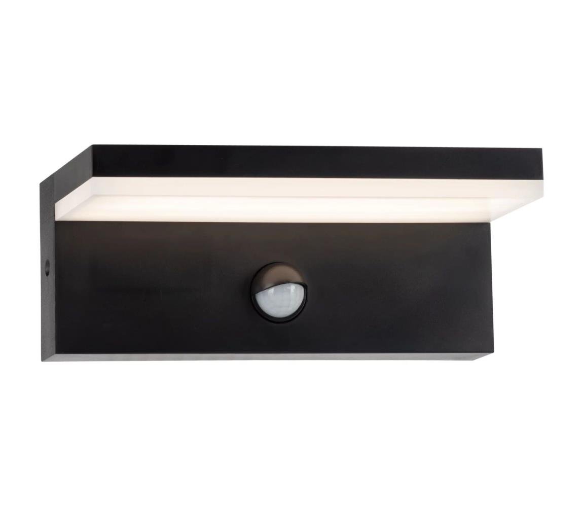 LED Venkovní nástěnné svítidlo se senzorem TESA LED/10W/230V IP54 černá
