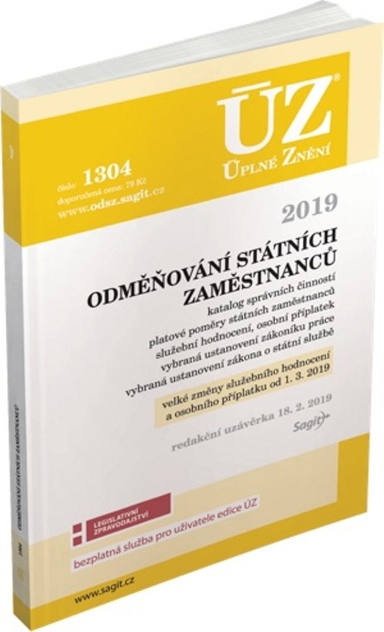 ÚZ 1304 Odměňování státních zaměstnanců, 2019