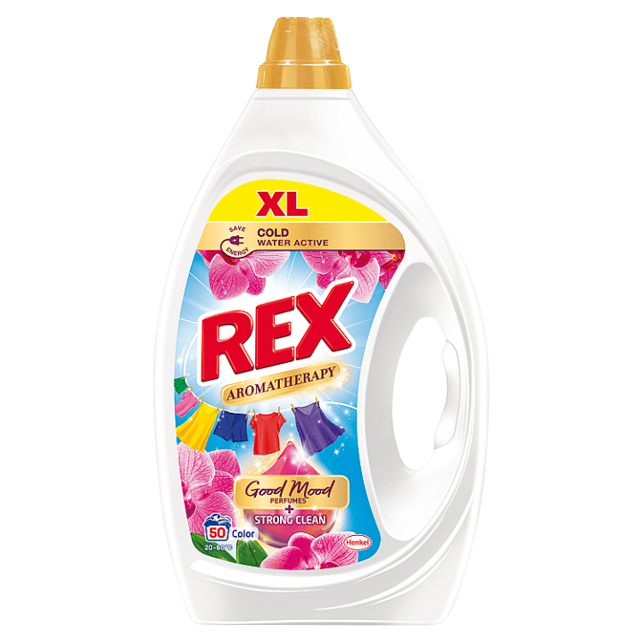 REX prací gel Aromatherapy Orchid Color 50 praní, 2,25l