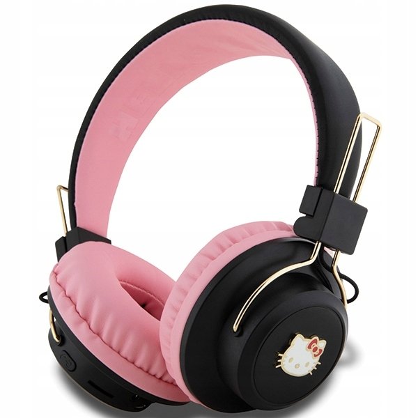 Hello Kitty Bluetooth sluchátka přes uši růžová Metal Logo