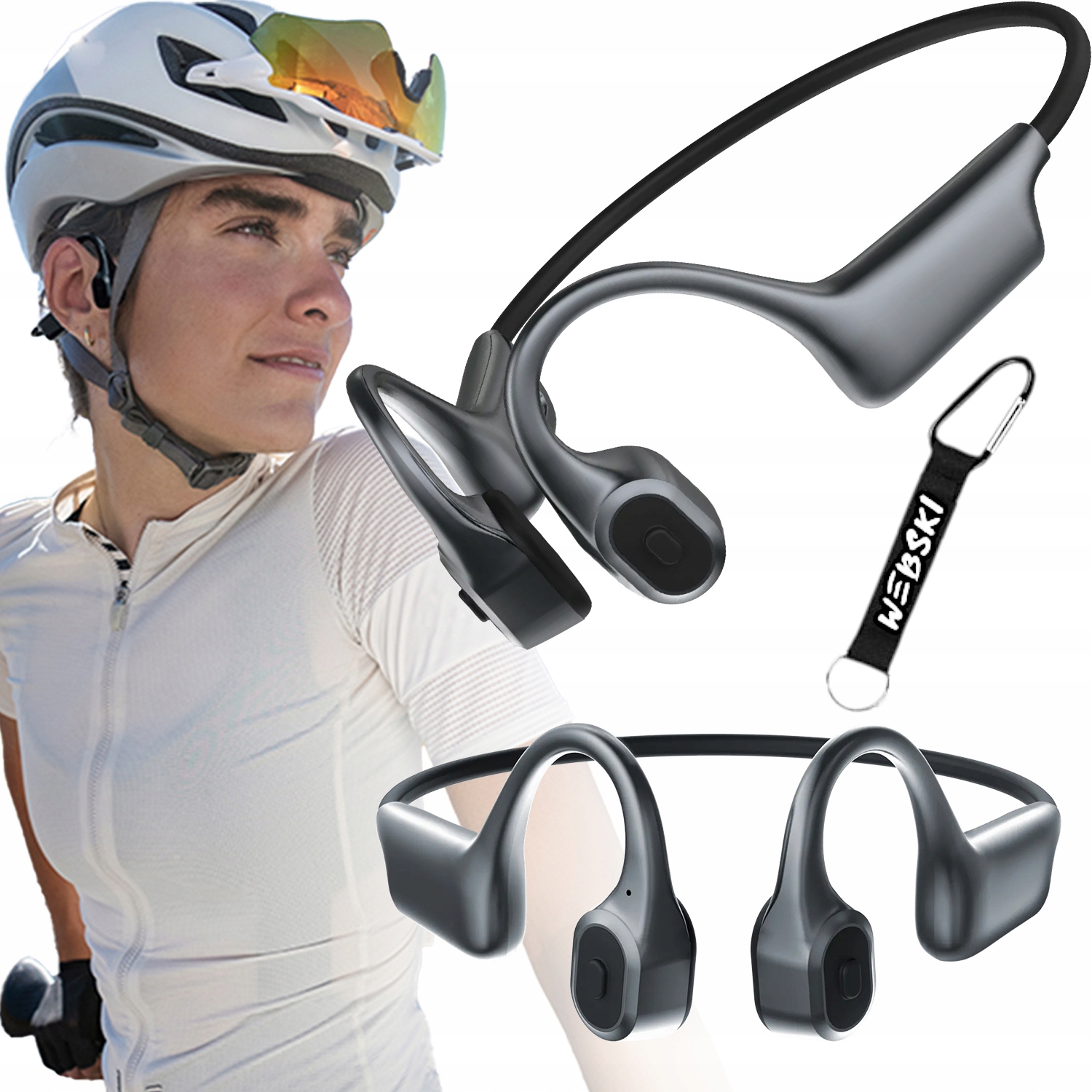 Sportovní sluchátka Bezdrátová Bluetooth Kostní Voděodolné IPx7 32GB Bt