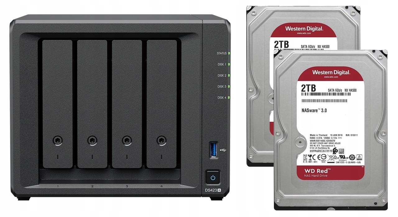 Nas Synology DS423+ 6GB 2x 2TB Wd Red Plus