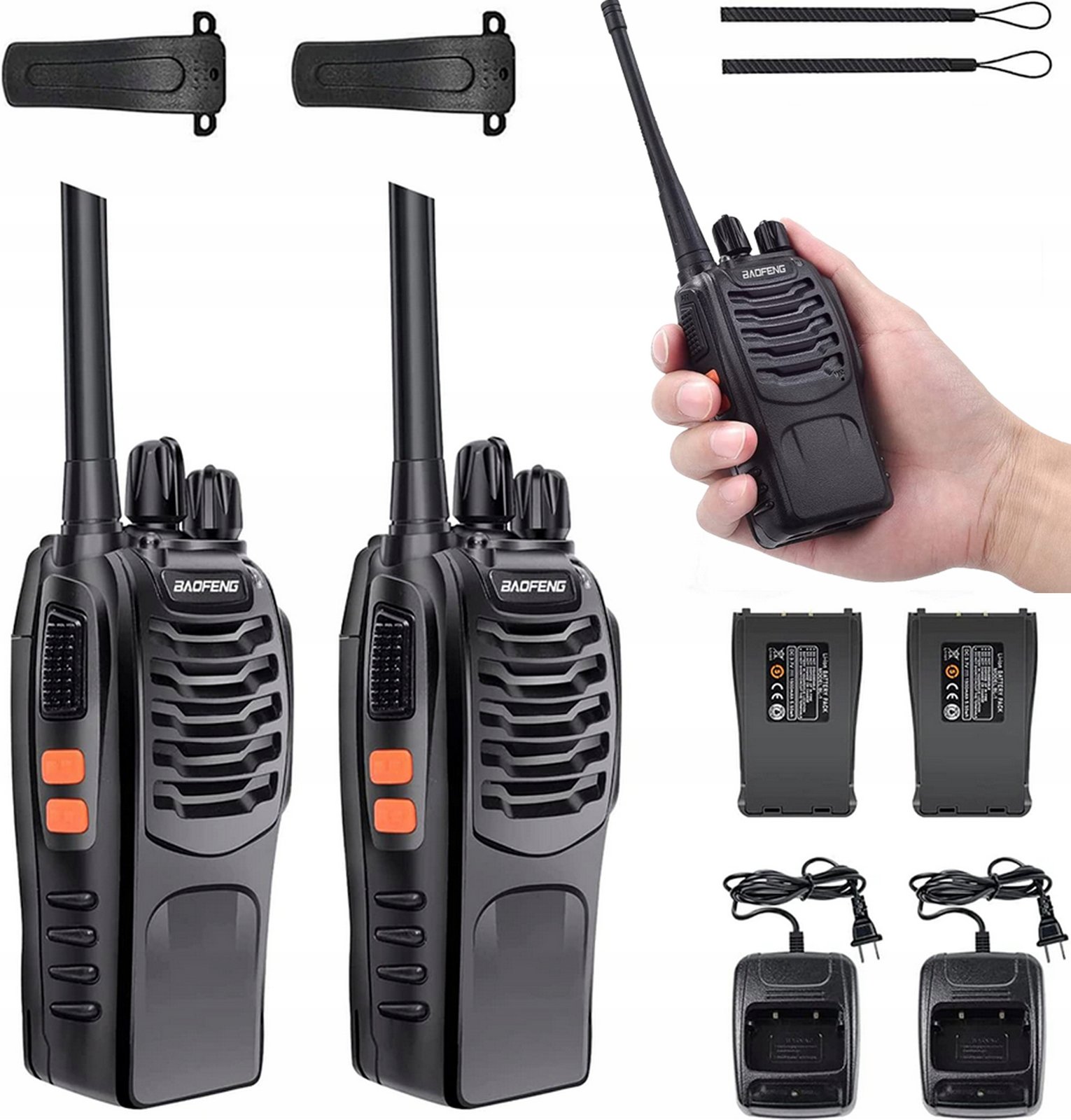 Walkie Talkie Vysílačky Baofeng Dlouhý Dosah Radiotelefon X 2 Ks