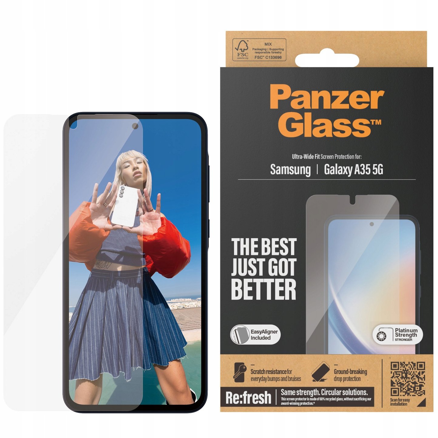 Tvrzené sklo PanzerGlass pro Samsung Galaxy A35 5G 1 ks