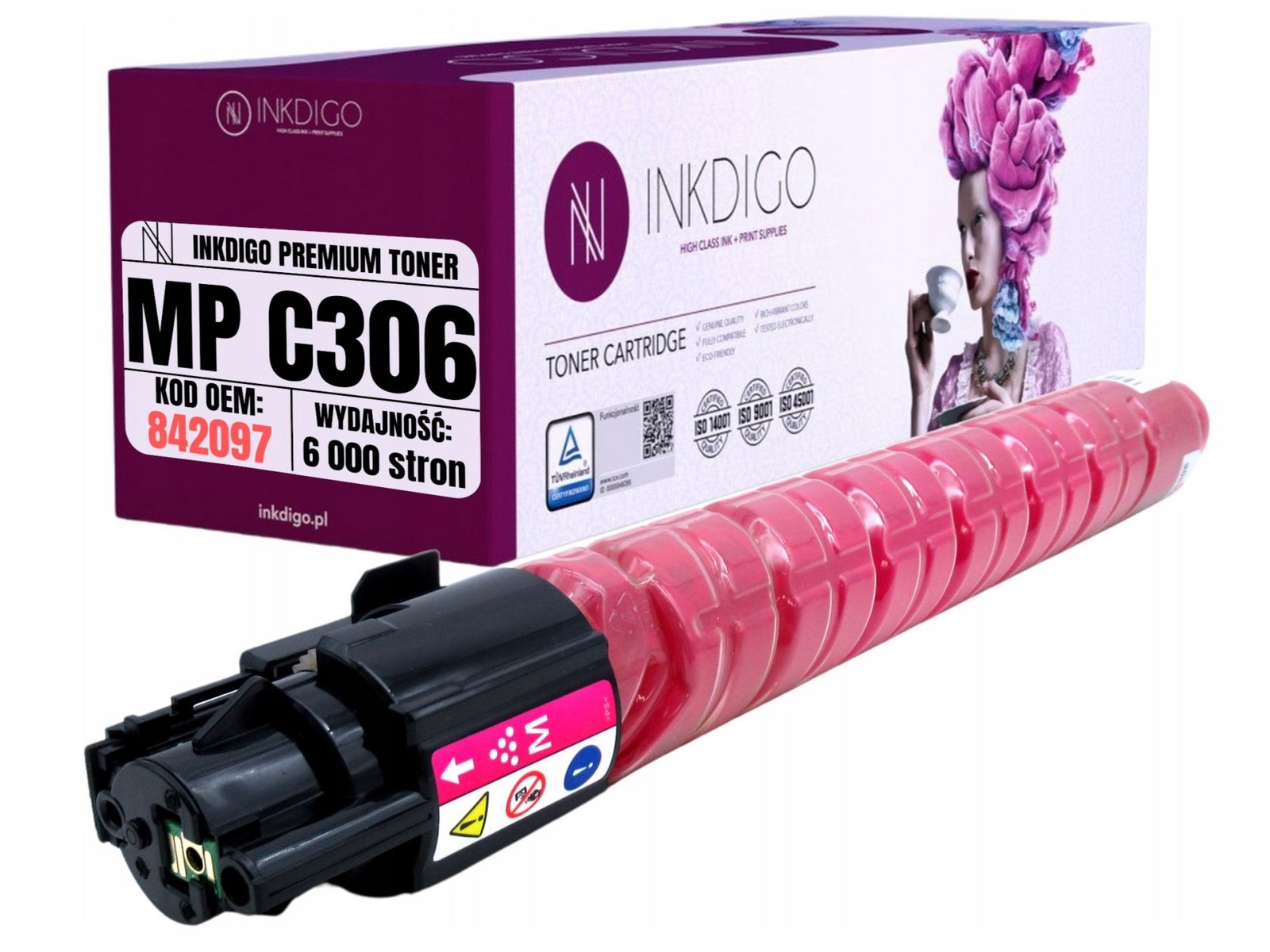 Toner náhradní 842097 pro tiskárny Ricoh Mp C306 C307 C406