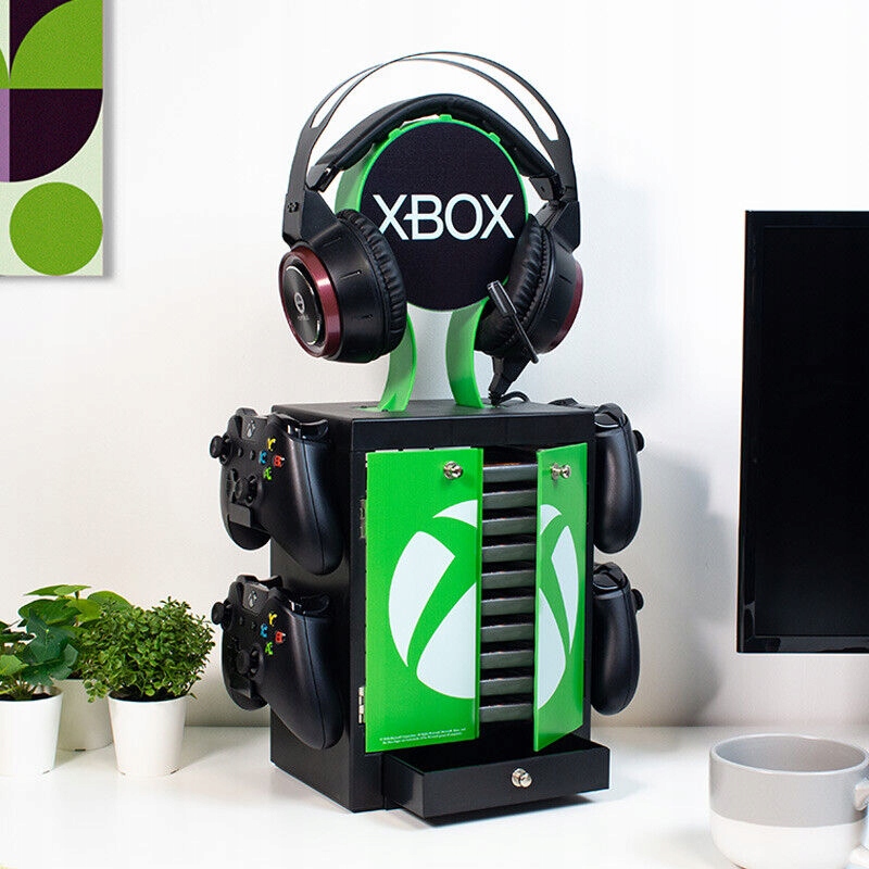 Numskull Xbox Logo Stojan Základní 4 Pady 10 Hry 1 Headset Gaming Locker