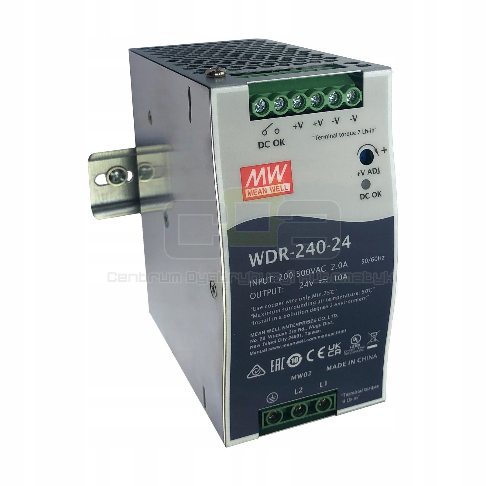 Napájecí zdroj MeanWell WDR-240-24, Din, 24V, 10A, 240W