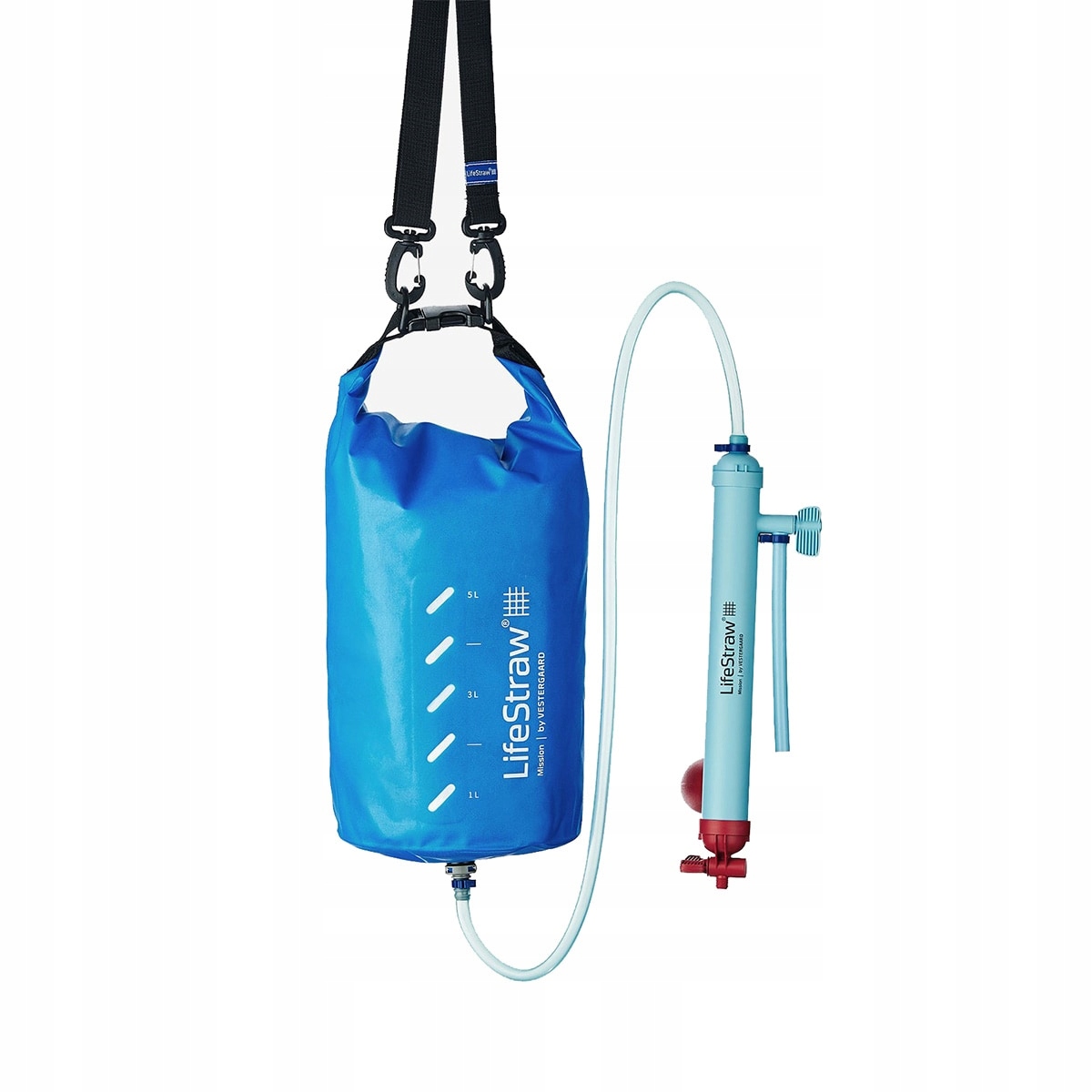 Vodní filtr LifeStraw Mission 12 l modrá bublina filtruje 99,9 %bakteri