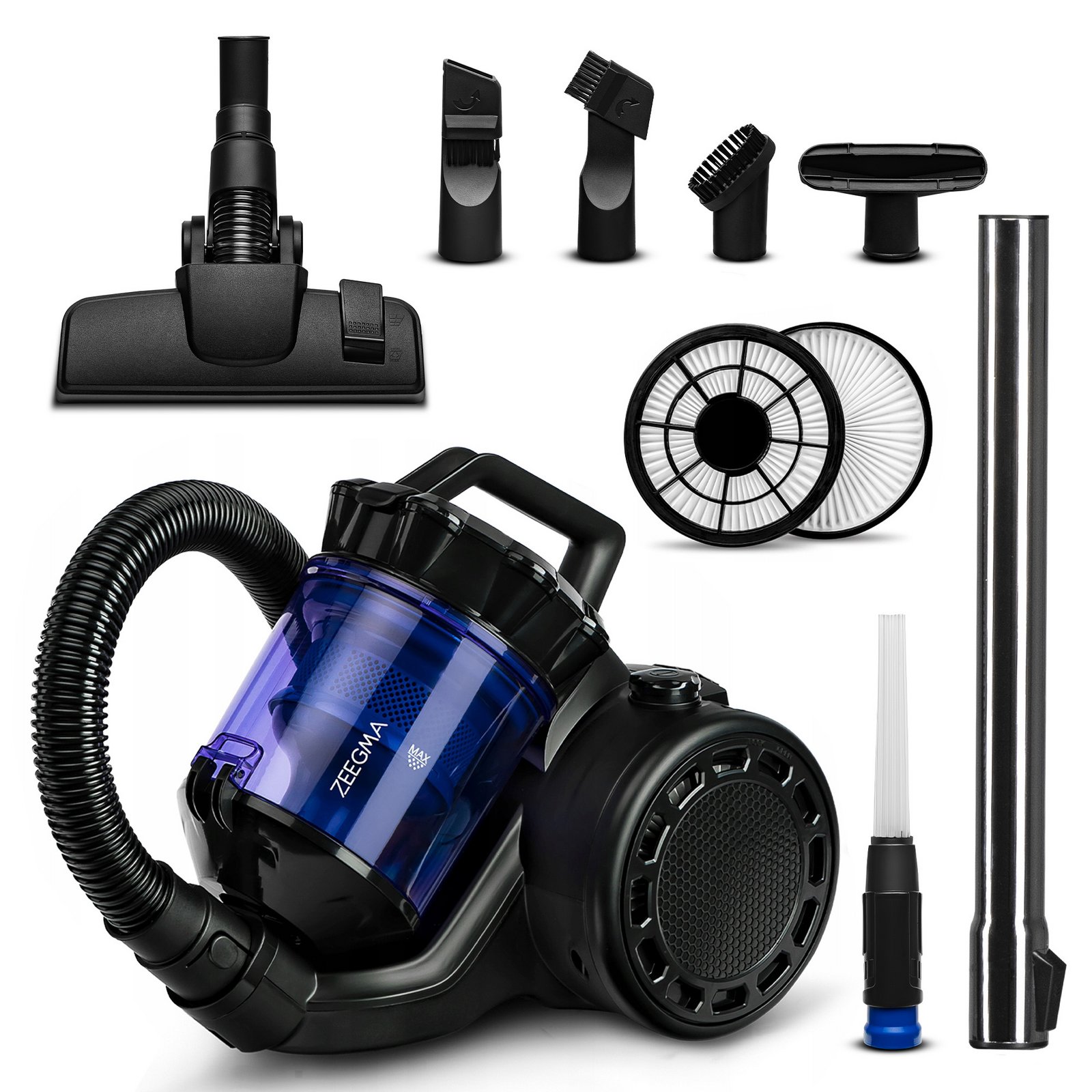 Bezsáčkový Vysavač Cyklonový Lehký Výkonný Turbo Výkon 4000W Hepa Zeegma