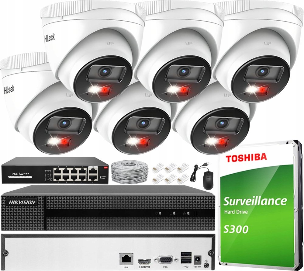 Monitorovací sada Hikvision CCTV-KIT6-IPCAM-T4DL-8CH