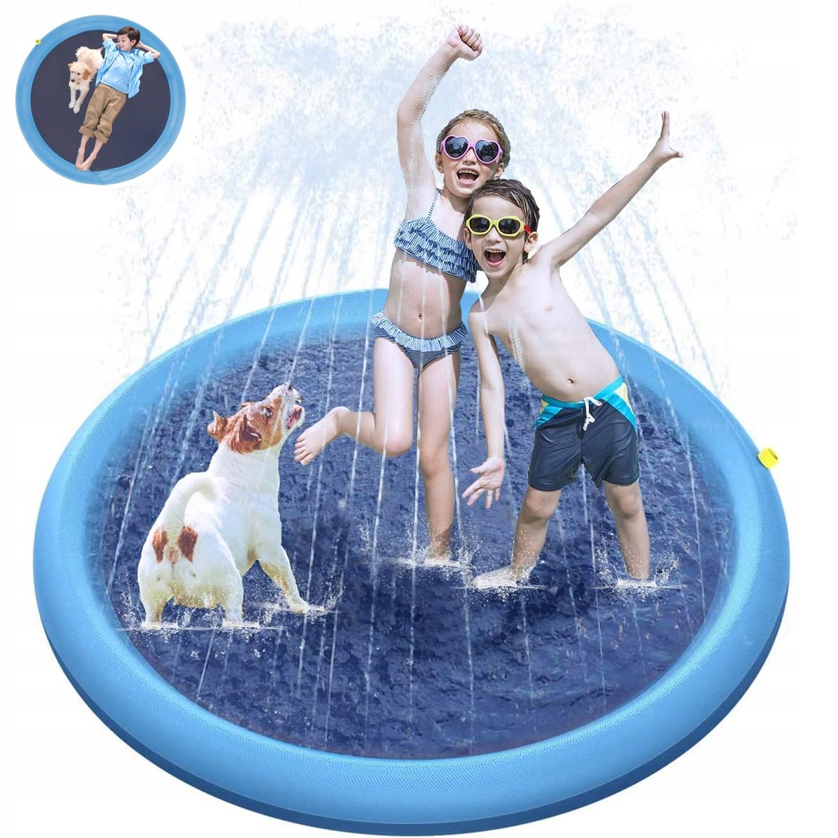 Bazén Pro Psa Zvířat Skládací Zahradní Podložka Proti Stříkající Vodě Na Léto Horko