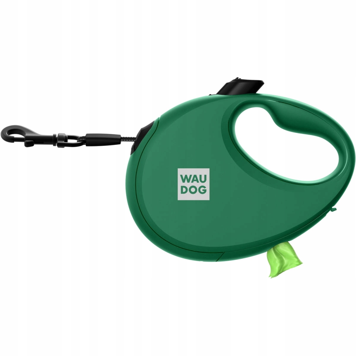 Vodítko automatické Waudog R-leash zásobníkem na sáčky zelené M
