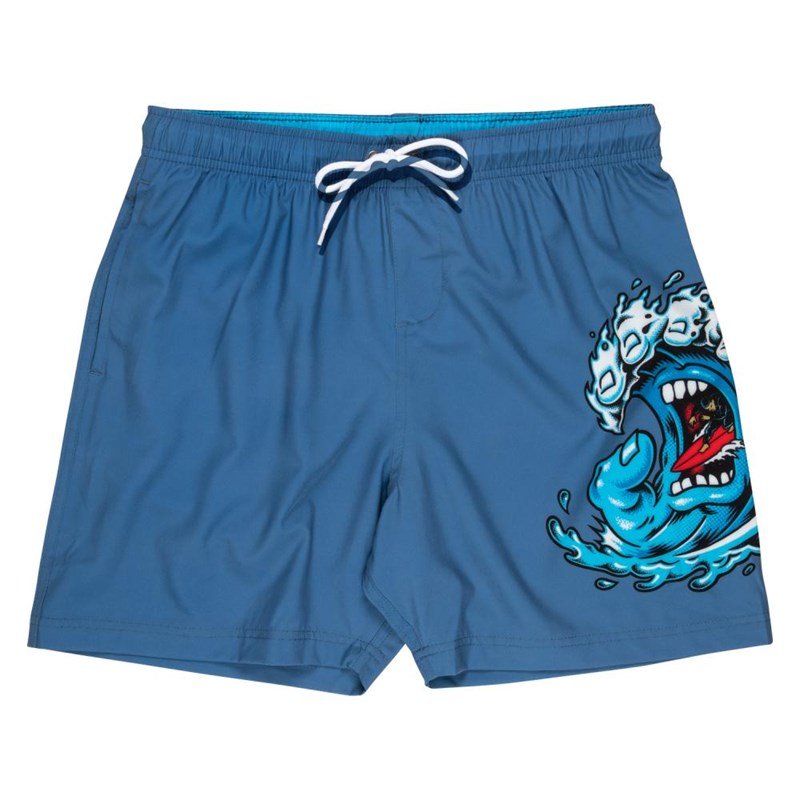koupáky SANTA CRUZ - Screaming Wave Swimshort Dusty Blue (DUSTY BLUE) velikost: L