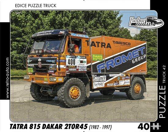 RETRO-AUTA Puzzle TRUCK č.42 Tatra 815 Dakar 2T0R45 (1982 - 1997) 40 dílků