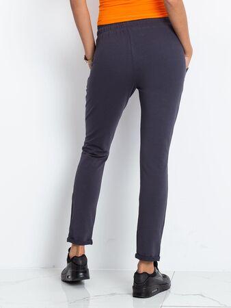 Fashionhunters Bavlněné tepláky XS graphite