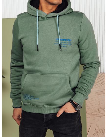 Pánská mikina s kapucí zelená
