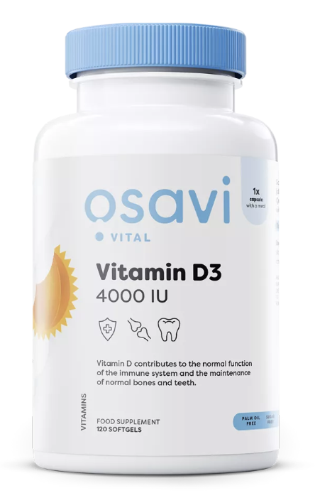 Osavi Vitamín D3, 4000 IU, 120 softgelových kapslí