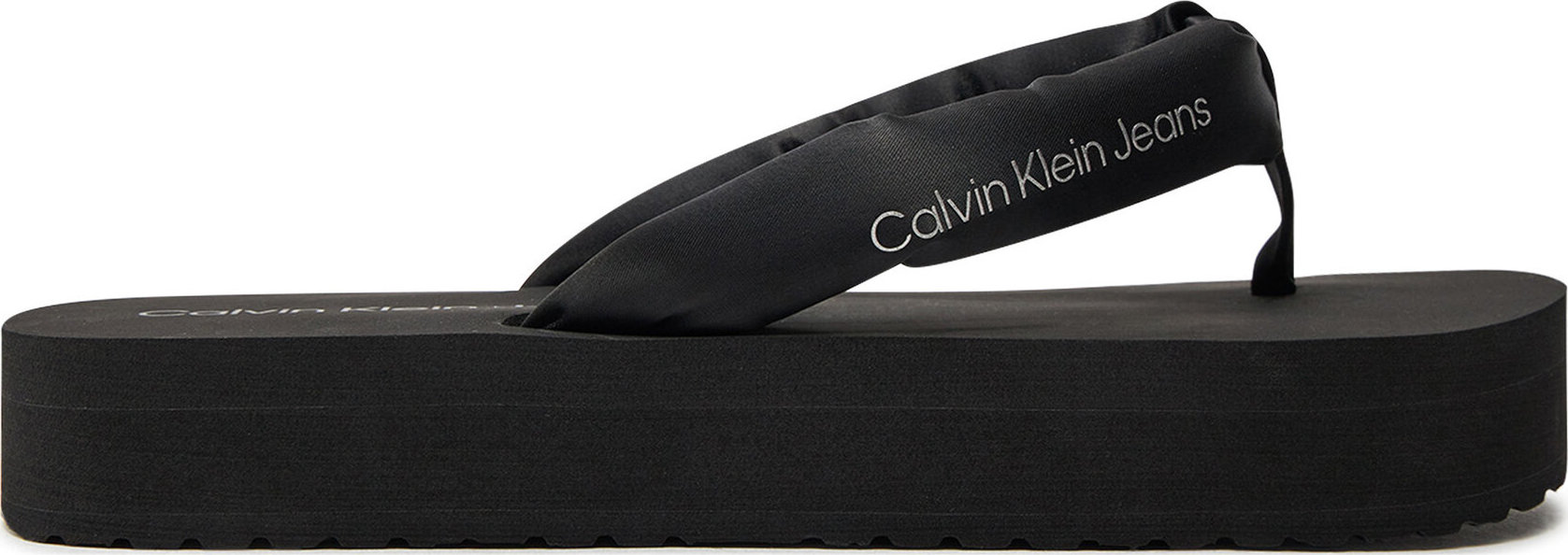 Žabky Calvin Klein Jeans Beach Sandal Flatform Padded Ny YW0YW01400 Black/Reflective Silver 0GN