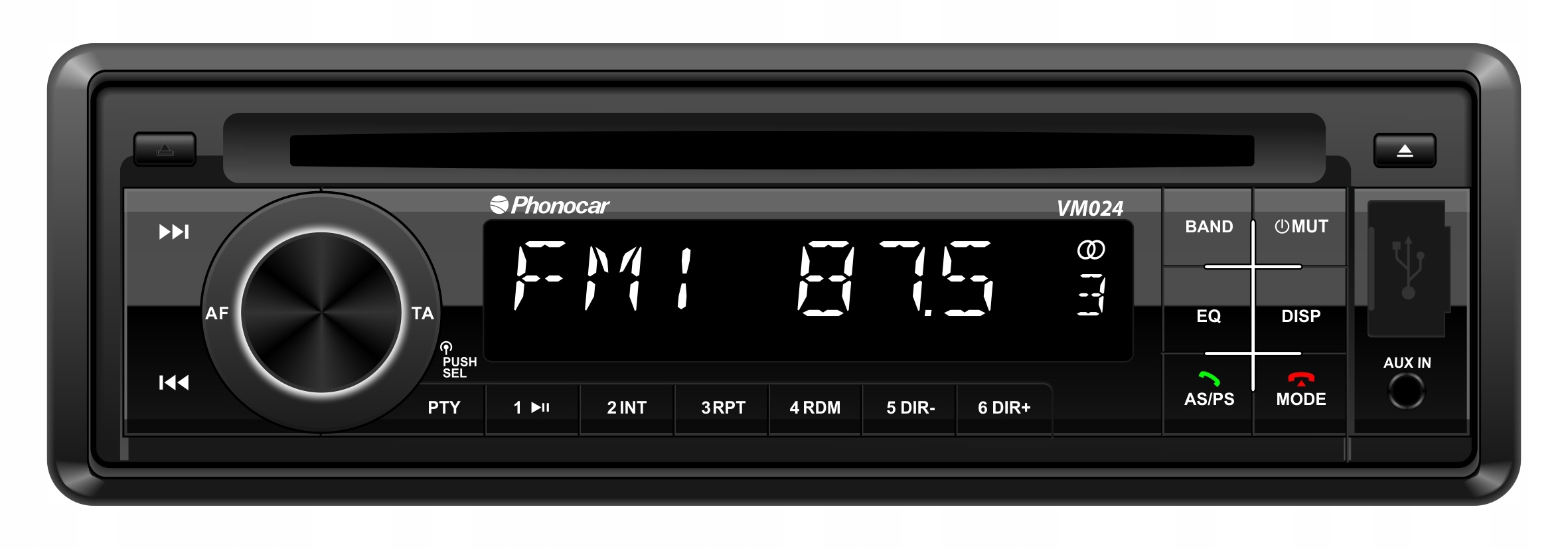 Phonocar VM024 Autorádio 24V CD MP3 Usb Bluetooth Dab anténa