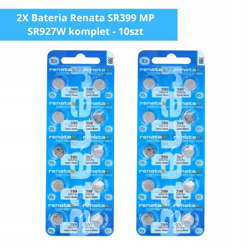 Kompletní Baterie 20 Baterie stříbrná Renata SR927W 399 SR57