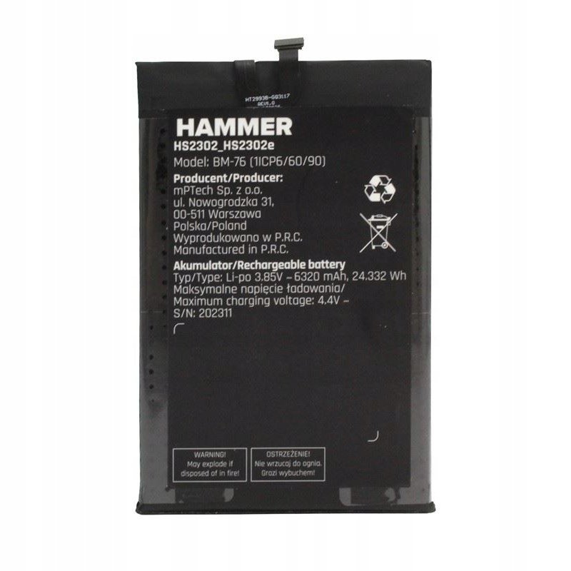 Baterie pro myPhone Hammer Iron V E BM-76 originál