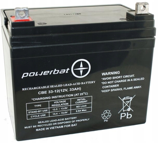 Baterie PowerBat Agm 12V 33Ah