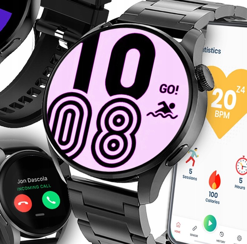 Chytré hodinky Elegantní hodinky Vodotěsné Měření Sportovní Zdravotní Menu Pl