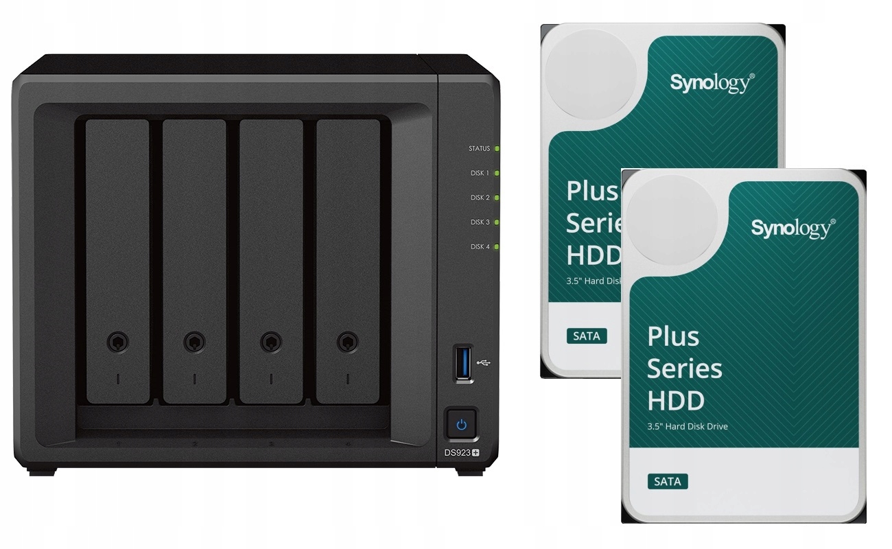 Synology DS923+ 4GB Ecc 2x 4TB Synology HAT3300