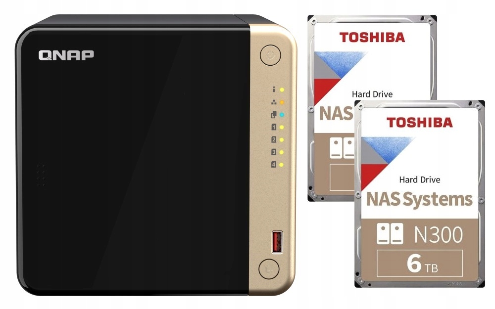 Nas souborový server Qnap TS-464-8G 2x 6TB Toshiba