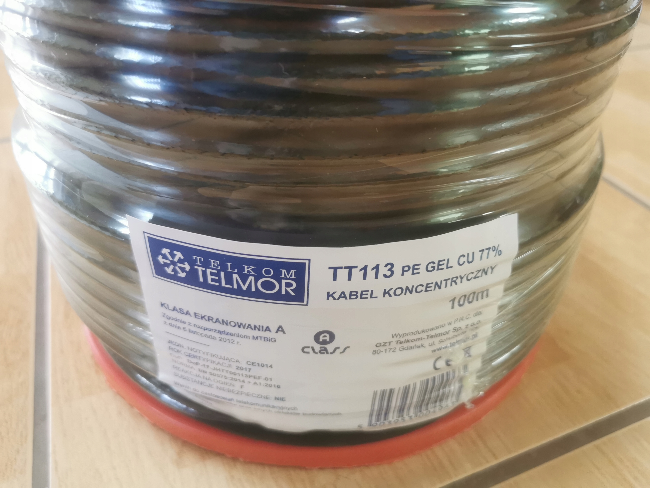 Telkom-Telmor anténní kabel TT-113PE Gel 100 m