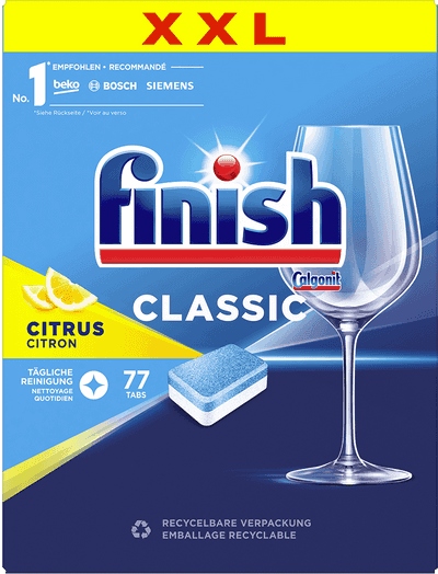 Finish Classic Citrusové tablety do myčky nádobí 77 ks