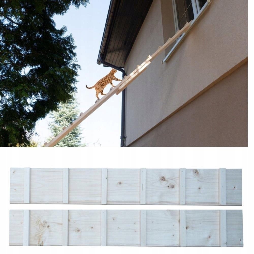 Žebřík Dřevěný Schodiště Pro Kočky 5M Svorka