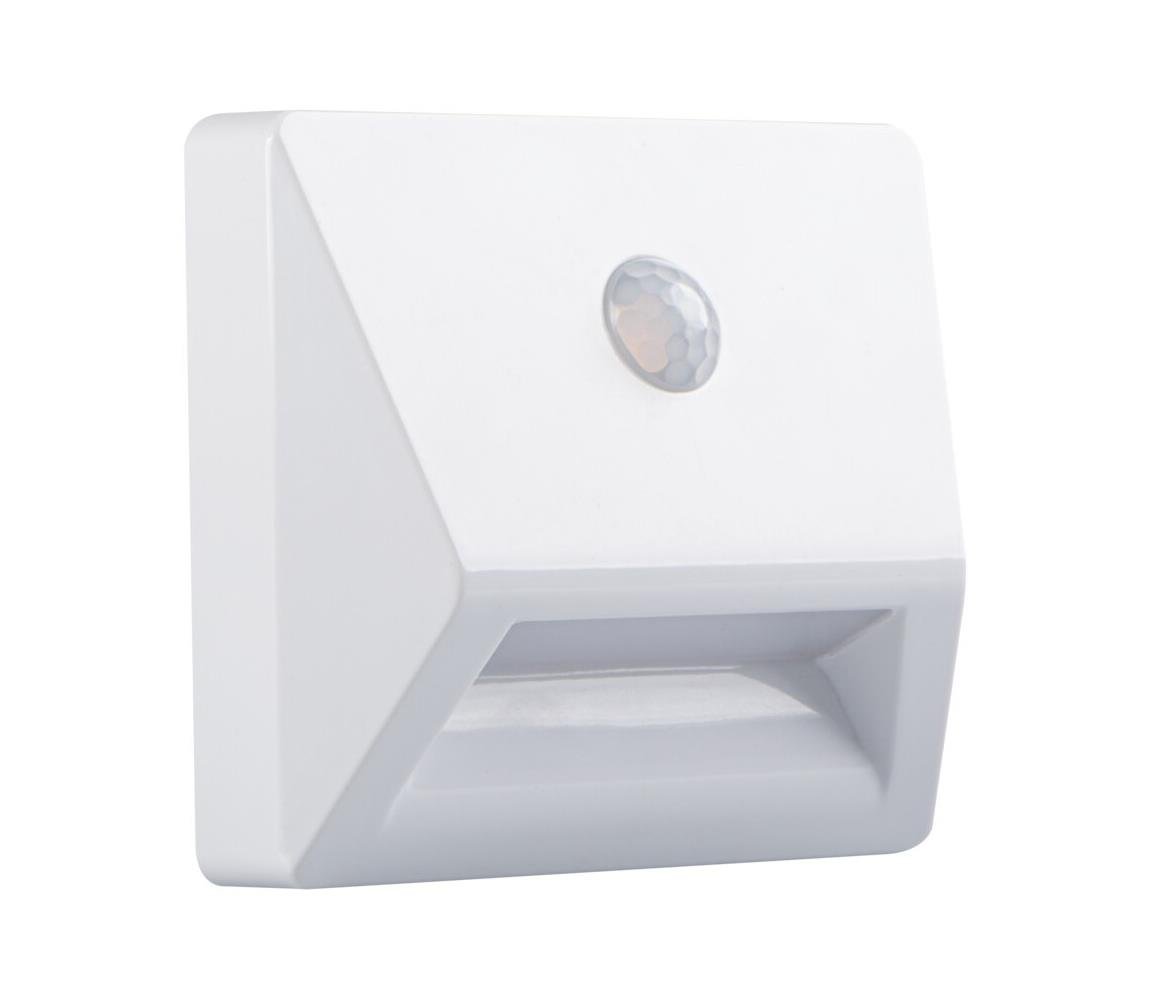 37392 - LED Vestavné svítidlo se senzorem LED/0,3W/3xAAA IP54 bílá