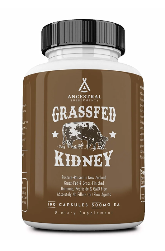 Ancestral Supplements, Grass-fed Kidney, zdraví ledvin, 180 kapslí, 30 dávek