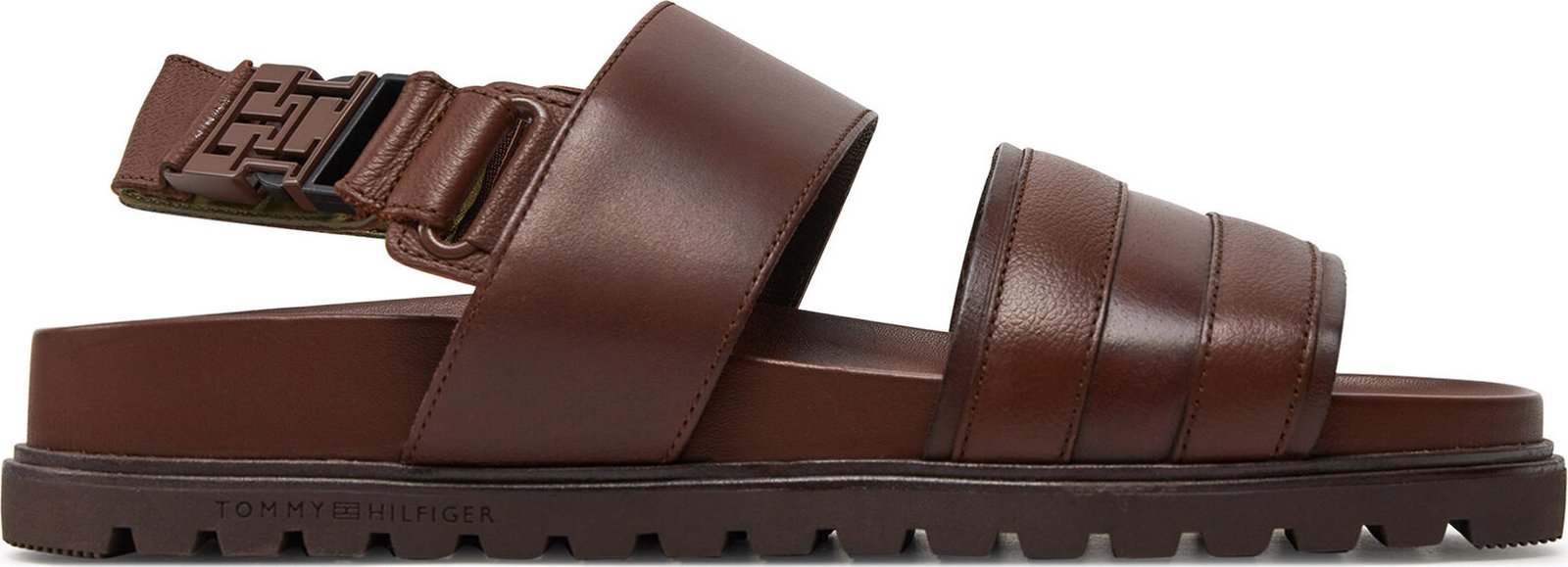 Sandály Tommy Hilfiger Elevated Th Buckle Lth Sandal FM0FM05007 Winter Cognac GVI