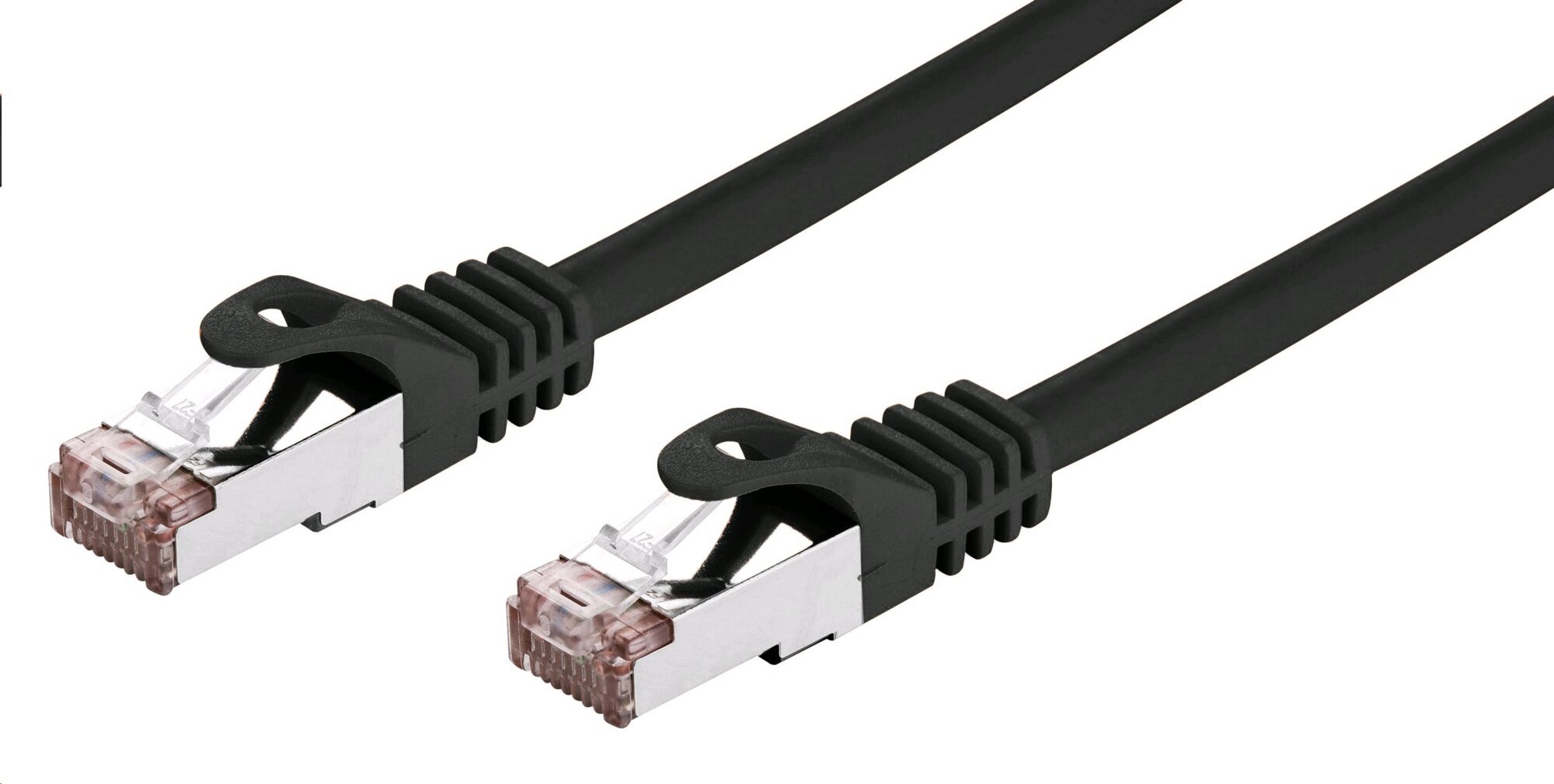 C-TECH kabel patchcord Cat6, FTP, 0.5m, černá - CB-PP6F-05BK