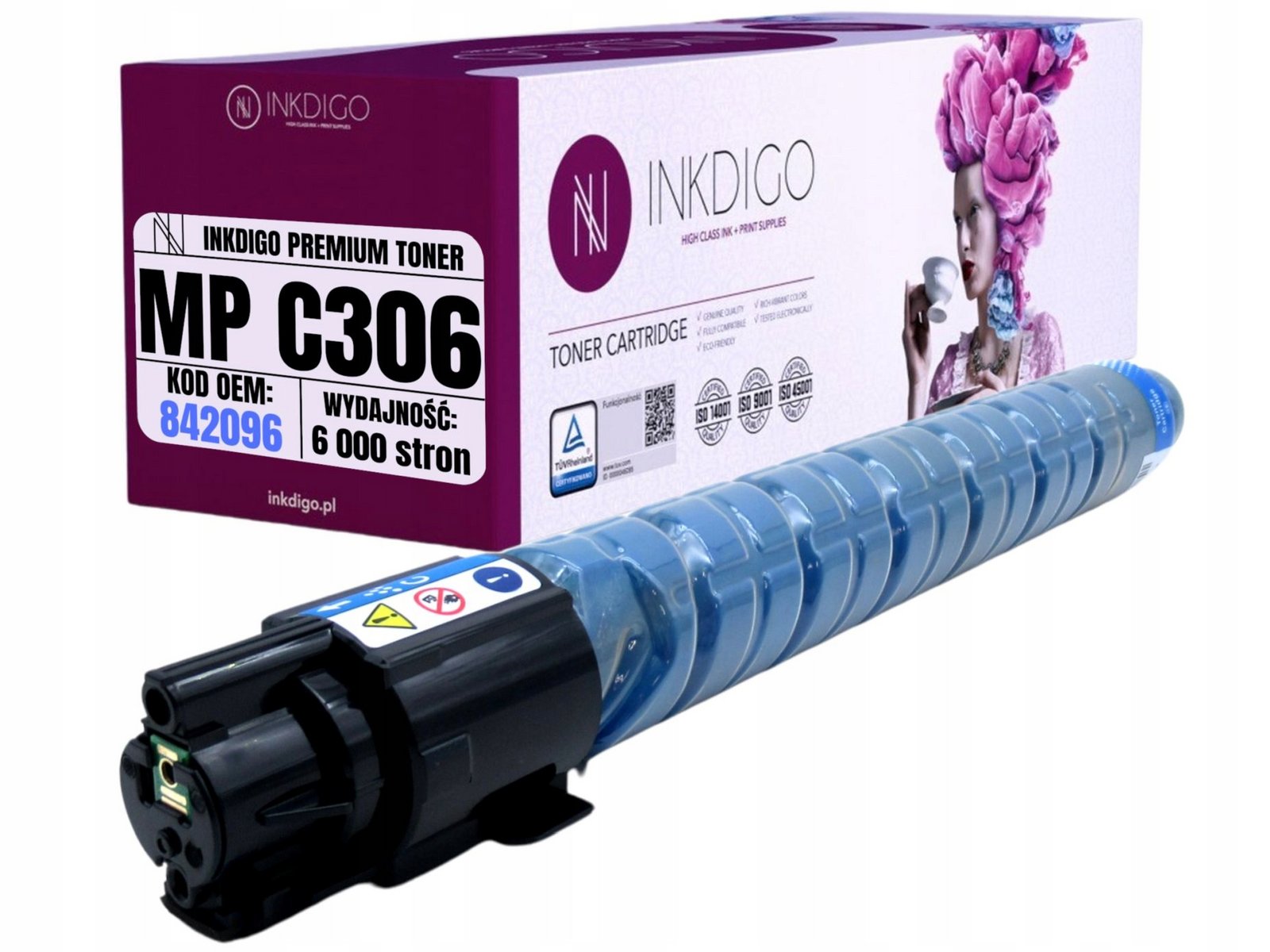 Toner náhradní 842096 pro tiskárny Ricoh Mp C306 C307 C406