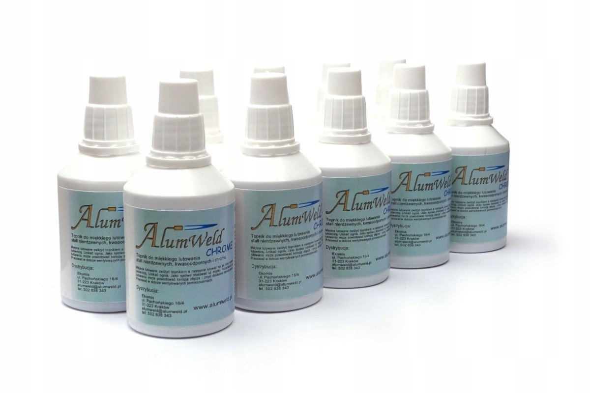F02Y 10x AlumWeld Chrome 40ml Pájení Nerezavějící