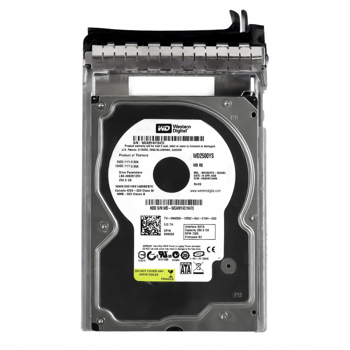 Dell 0NN508 250GB Sata II 7.2K 16MB 3.5'' WD2500YS