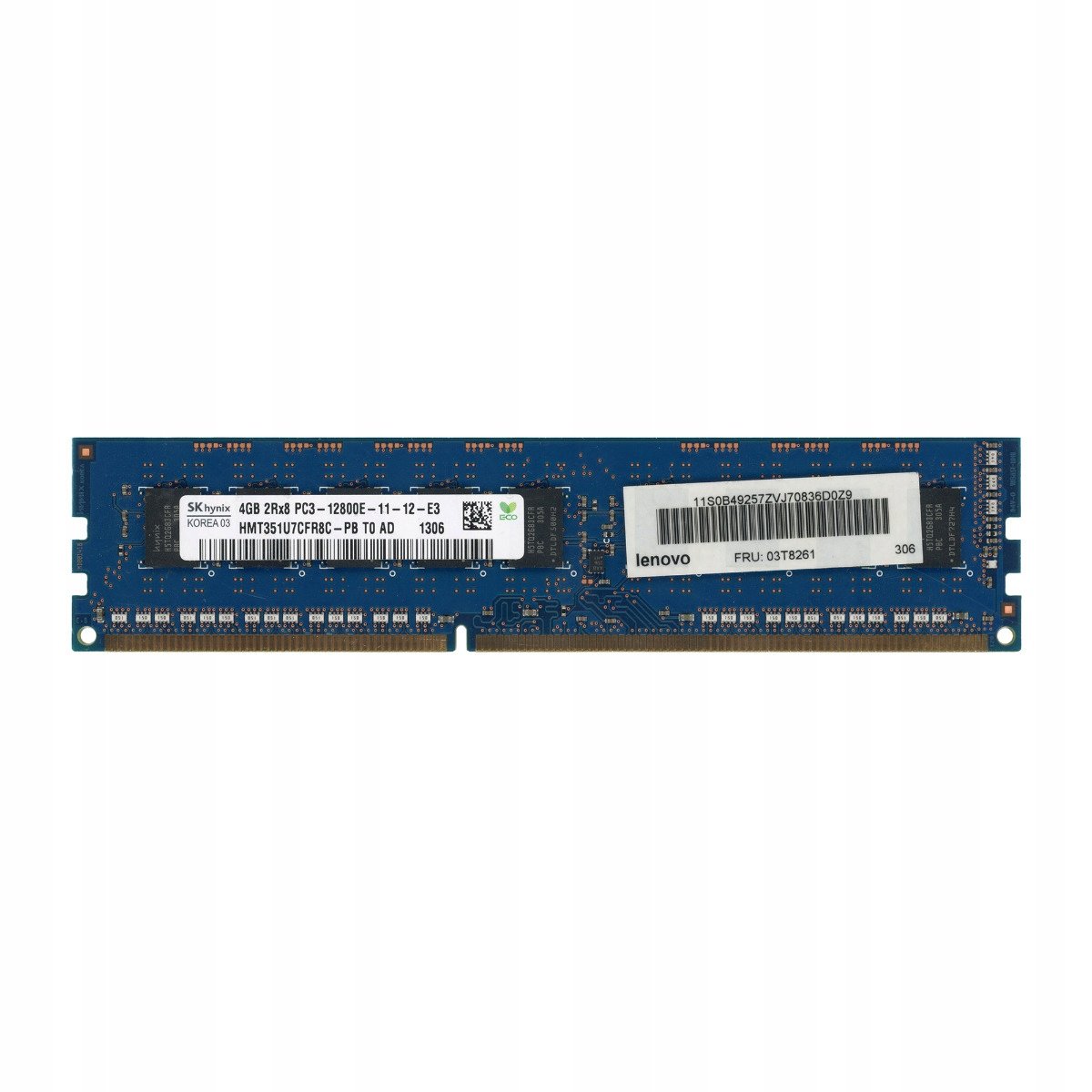 Lenovo 03T8261 4GB DDR3 1600MHz Unbufffered Ecc HMT351U7CFR8C-PB