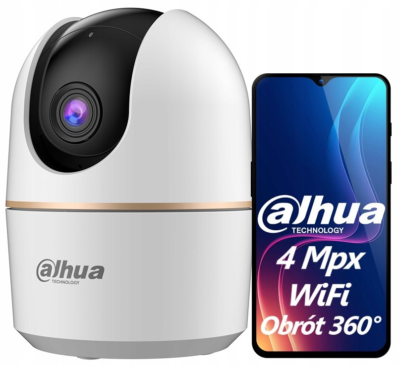 WiFi kamera 4Mpx Vnitřní Dahua H4A Rotace 360° Den/Noc Audio Cloud