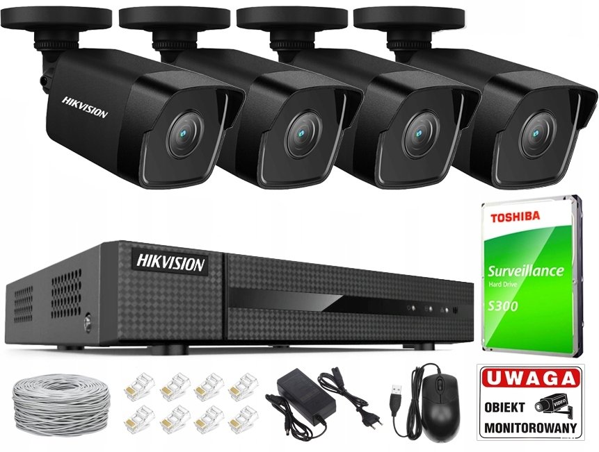 Monitorovací sada Hikvision IP-KIT-4MPX Black