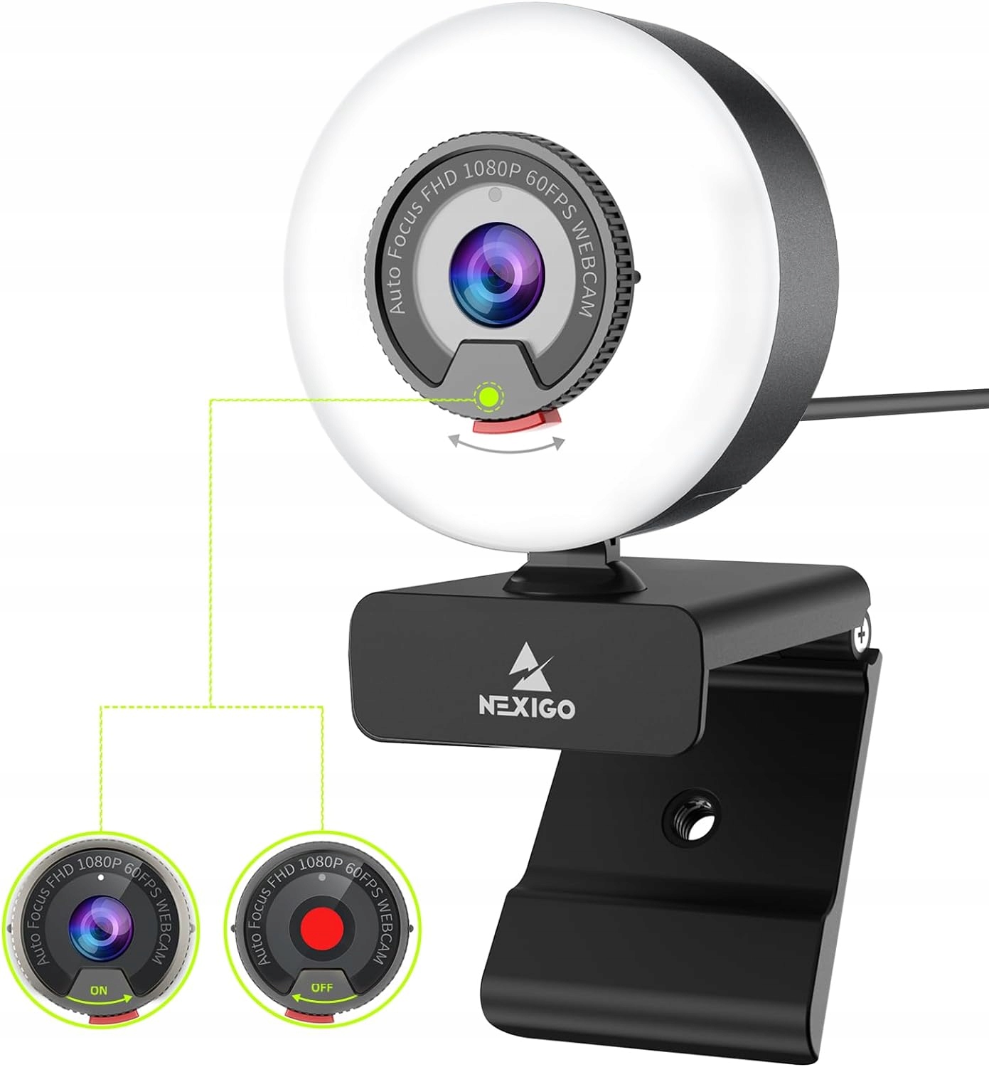 Webkamera Nexigo N960E 60FPS Webcam 1080P
