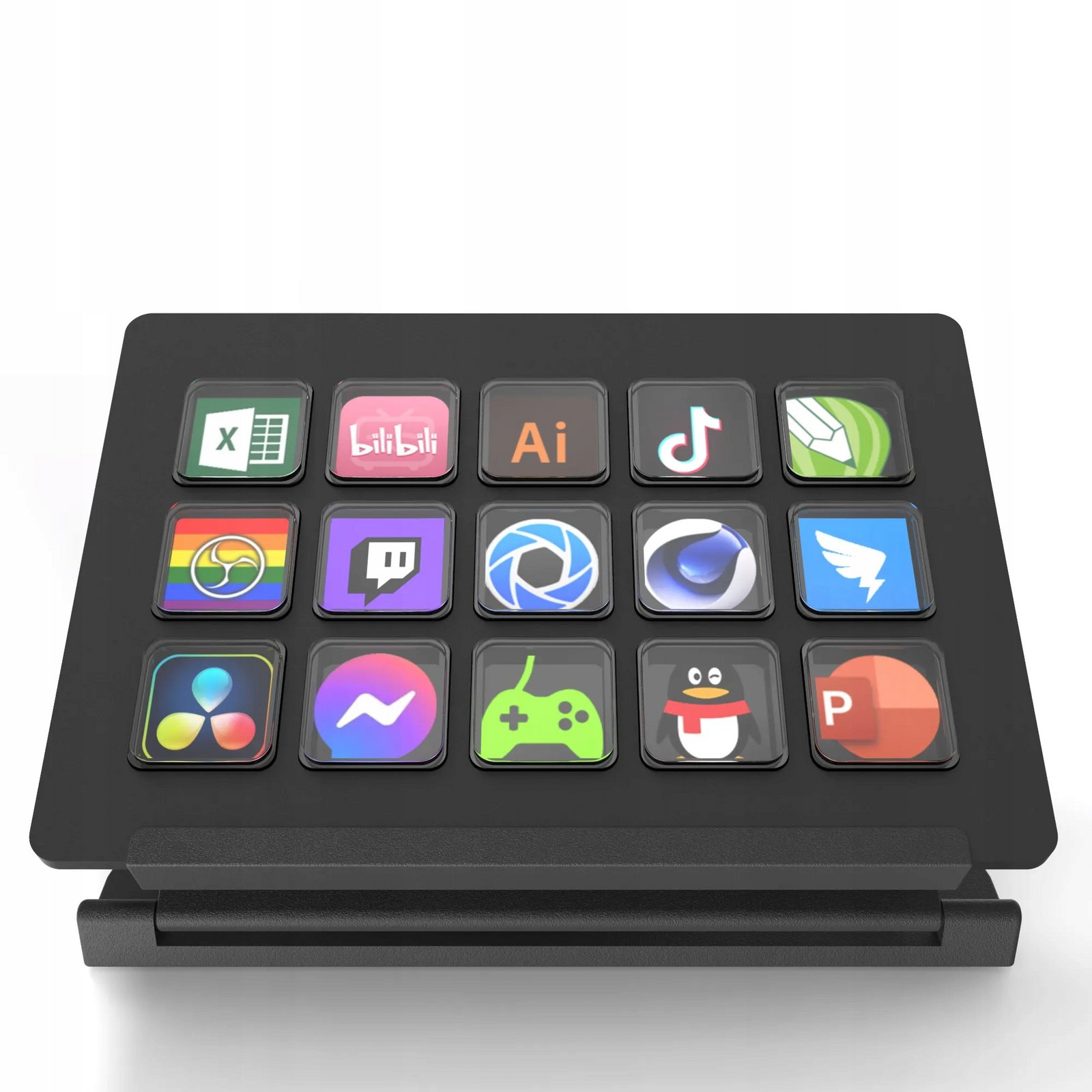 NTIinnovations Flow Pad stream deck klávesnice s 15 velkými LCD tlačítky