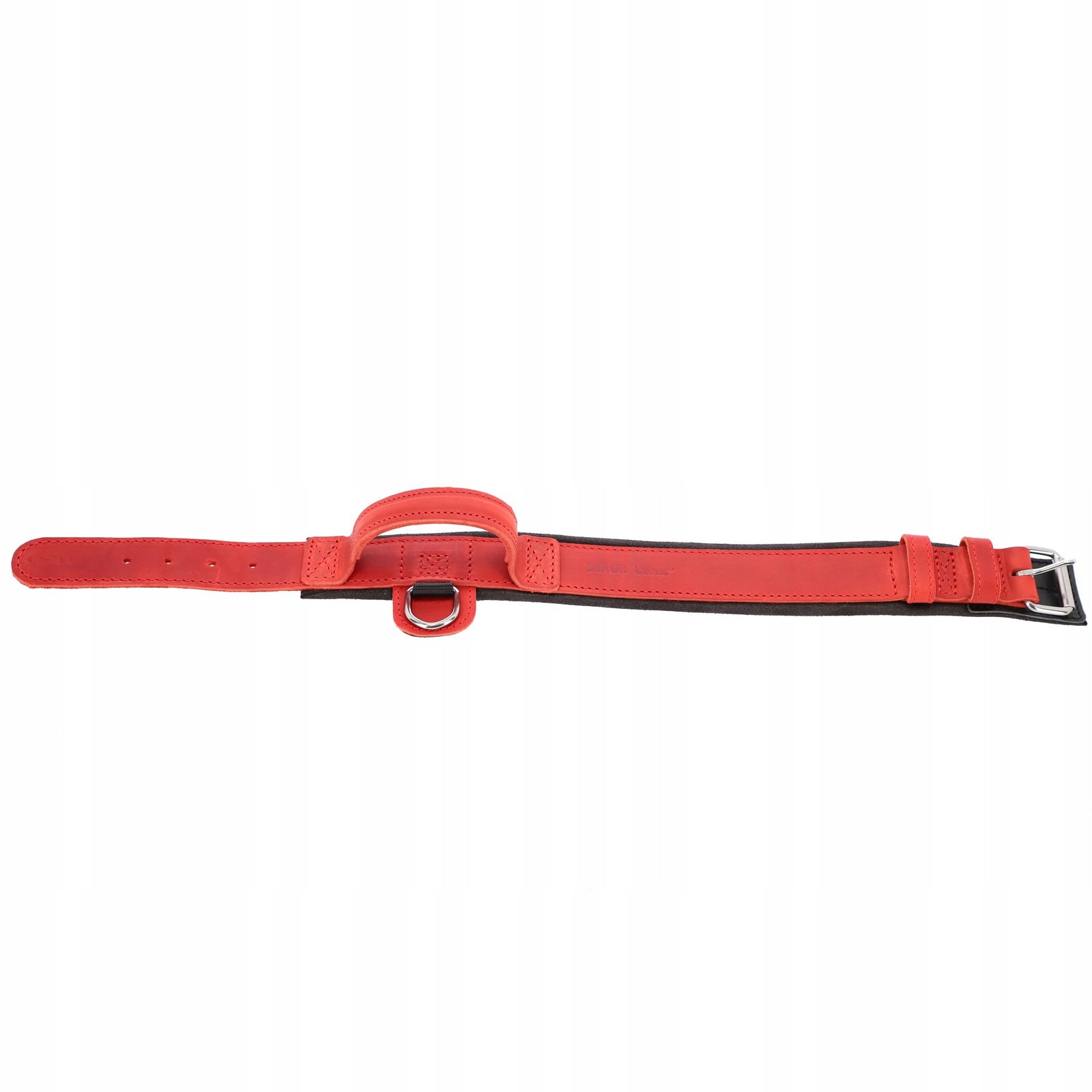 Dingo Gear K9 Obojek Kůže S Rukojetí Drago 56-64cm Red