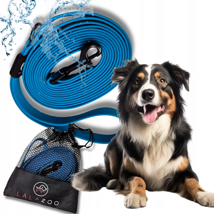 Vodítko pro psa voděodolné Pvc tréninkové vodítko 10M blue