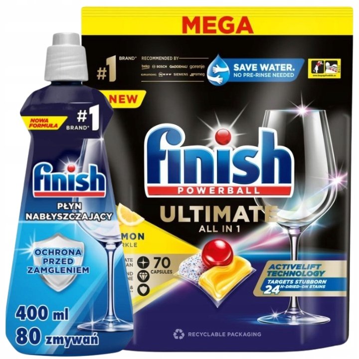 Finish Sada Ultimate All In One 70 Lemon Leštidlo 400ml