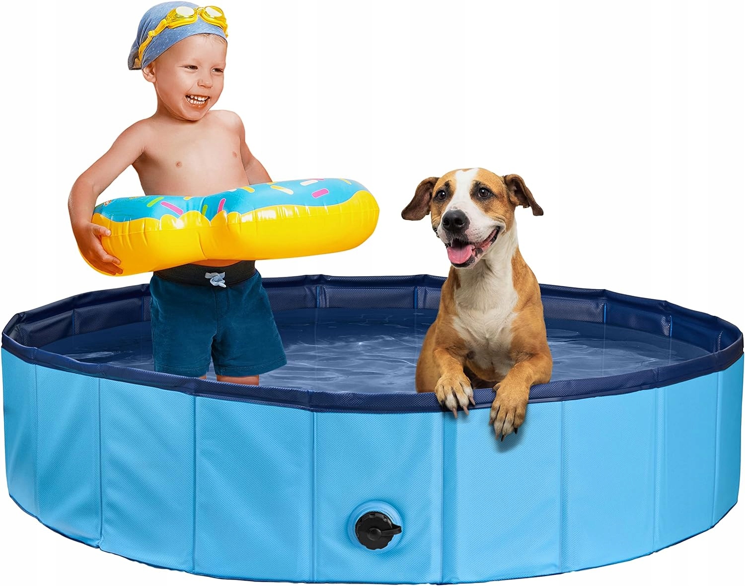 Bazén Pro Psa Rozpěrný Zahradní Skládací Modrý 120×30 M