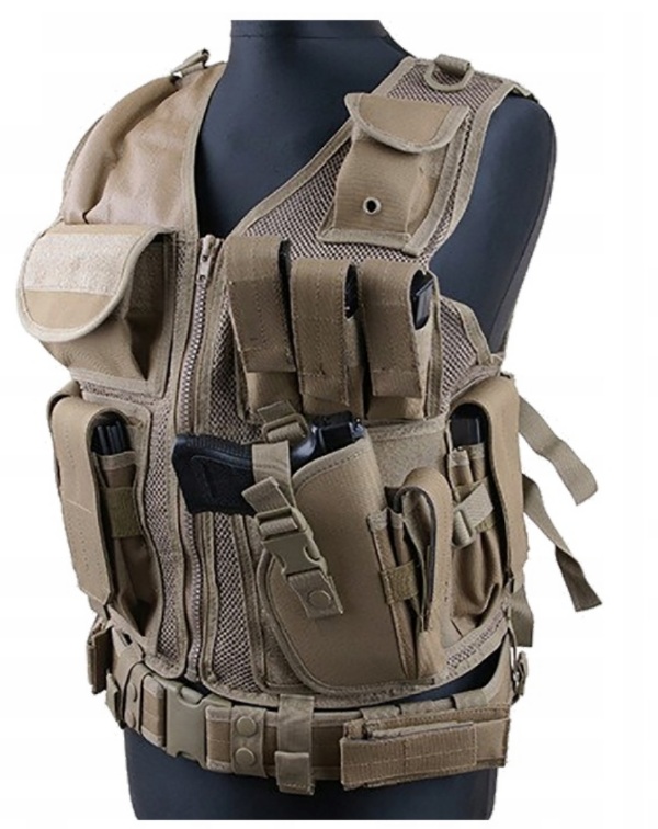 Vesta taktická modulární s opaskem hnědá KAM-39 Tactical Vest Tan GFC Tactical™