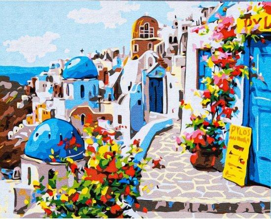 ASTRA Malování podle čísel: Kouzelné Santorini plátno na rámu